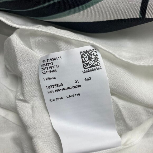 HUGO BOSS Veillana Silk Printed Handkerchief Hem Midi Skirt Size 8 - Picture 10 of 10